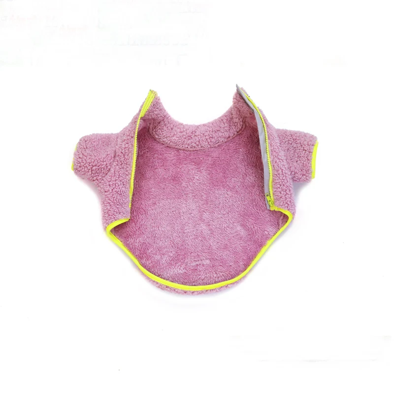 OEM Customized Pet Clothes Dog Jacket Soft Fleece Dog Sweater Fashion Zipper Pet Coats Dogs Clothing For Winter