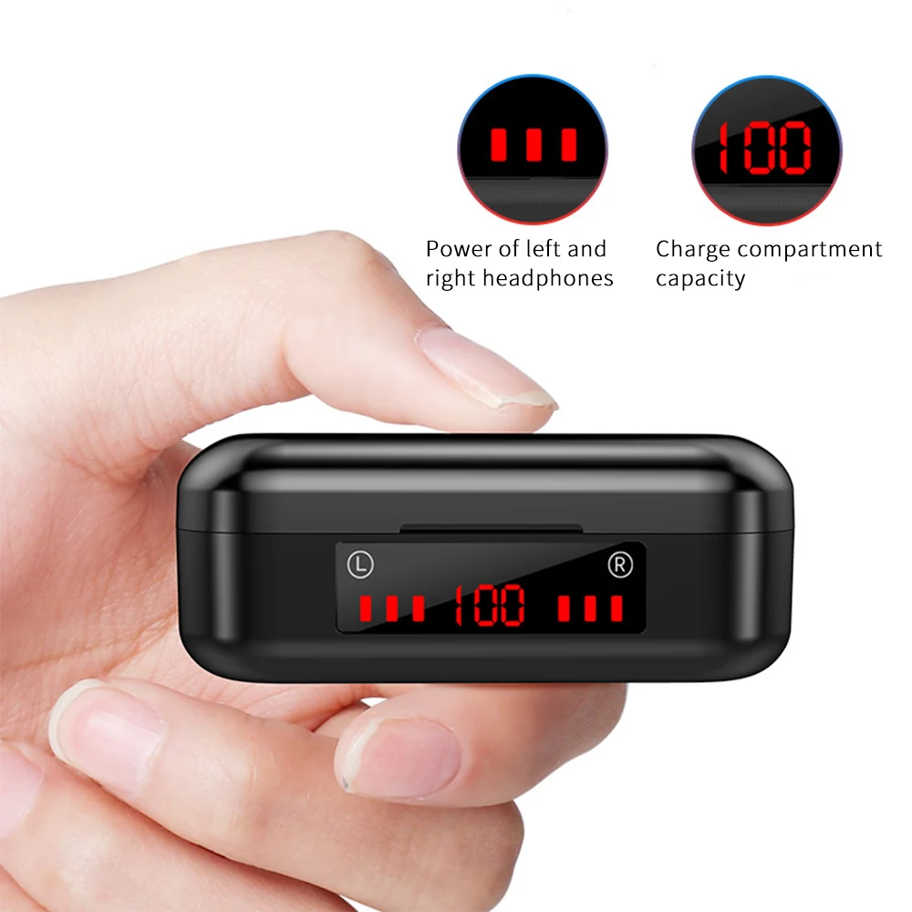 Free Shipping 1 Sample OK IPX6 TWS Earphone 5.0 Touch Music Wireless Earphones Stereo Headphones Wireless Earbuds - ANKUX.COM