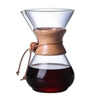 V60 glass Hand Drip Coffee Maker 400ml heat resistant share glass coffee pot handmade v60 pour over coffee maker