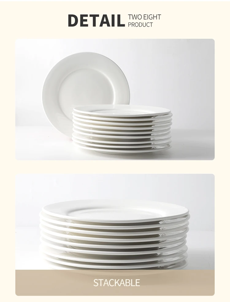 8 10 12 Inch Customized Dinner Plates,Cheap White Dinner Plates For