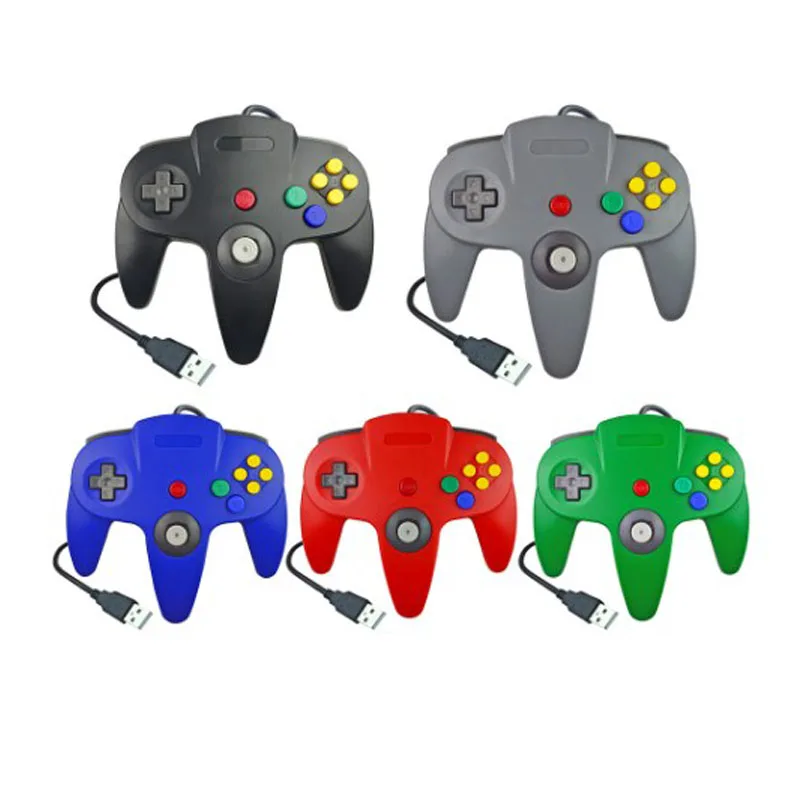 Multicolor For N64 Gamepad Wired Gaming Controller Bluetooth Joystick ...