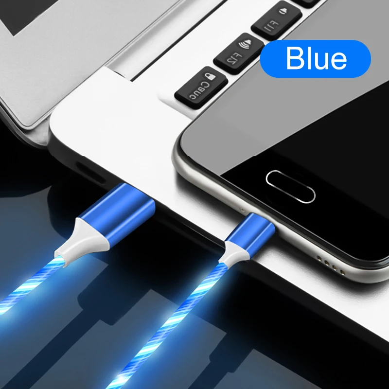LED Glow Flowing Data USB Cable 8 Pin Charging Cable For iPhone