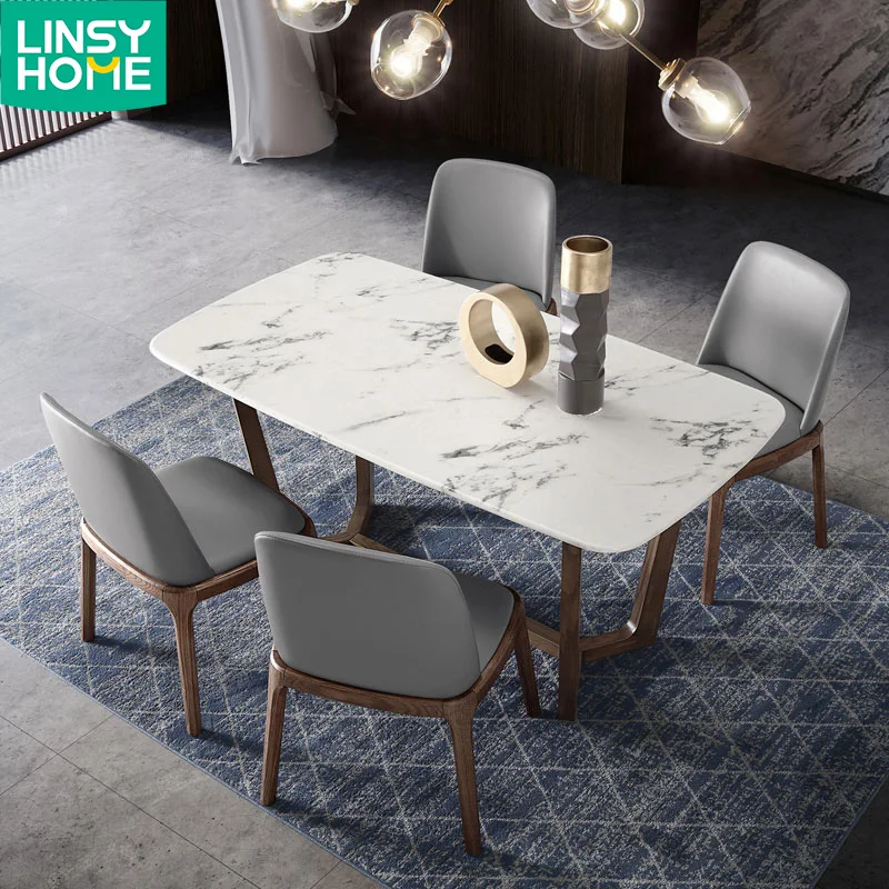 small marble dining table set