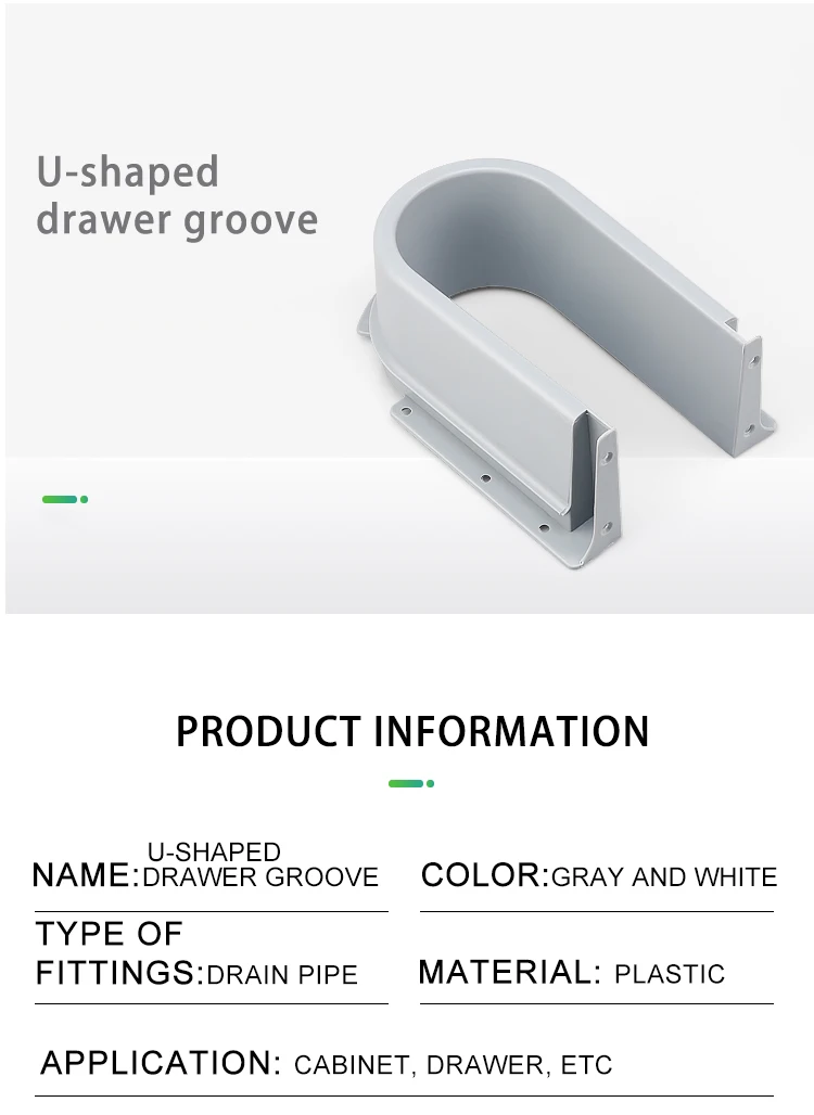 Premintehdw ABS Plastic U-Shaped Recess For Sink Drawers – Fits Kitchen, Bath, And Furniture Cabinetry