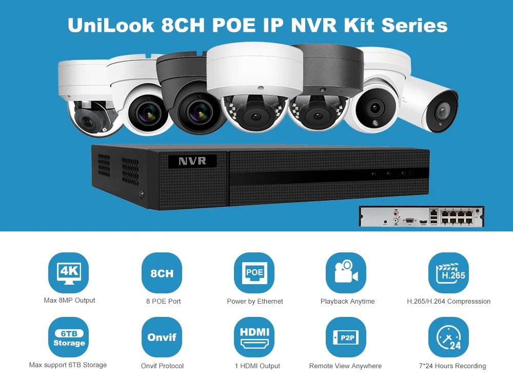 Anpviz Security System Cctv Kits 8ch 4k 8mp Nvr 8pcs 8mp Dome Poe ...