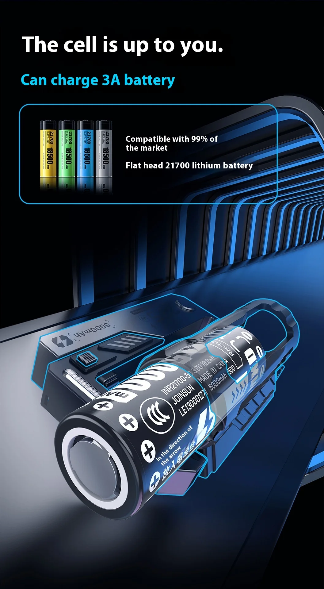New Design OEM/ODM LI-Polymer Battery Interchangeable Clip Fast Charge Portable Slim 5000mAh Detachable Power Bank Witch Cable