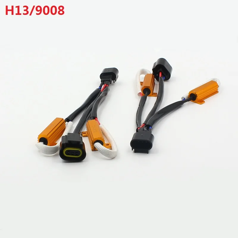 9007 LED Light Xenon HID headlight No Error Load Resistor Wiring Harness Adapter