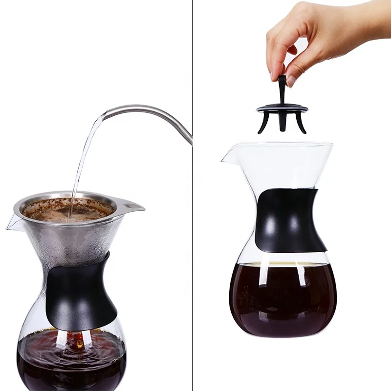 Wholesale Ecofriendly Borosilicate Glass Pourover Coffee Maker/ Glass