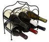 Free Standing Metal Wrought Iron Wine Rack Table for Tabletop or Countertop