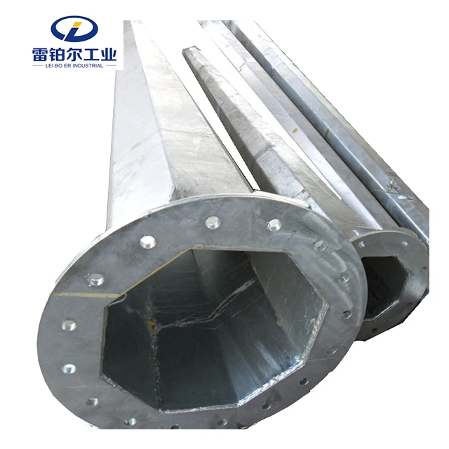 
10m hot dip galvanized octagonal steel pole 