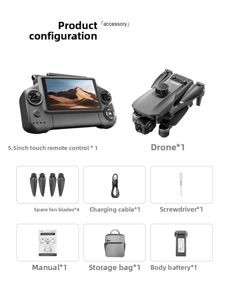 A25 PRO Drone New 8K HD Aerial 3-Axis Gimbal Long Battery Life RC GPS 6km Range Drone 5.5inch Chscreen Brushless Dron VS P7MAX