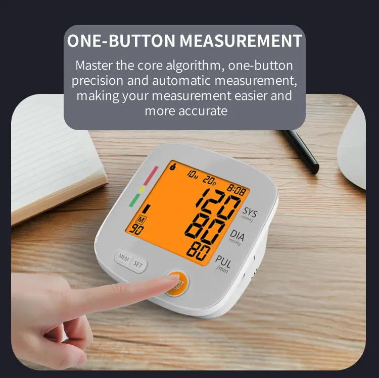 CE Automatic Portable beautiful Medical Devices Professional Household Medical Intelligent Blood Pressure Monitor Arm Type