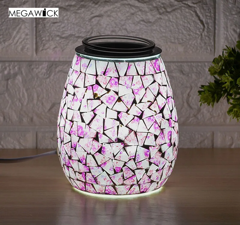 high quality mosaic scented wax warmer,art glass electric wax