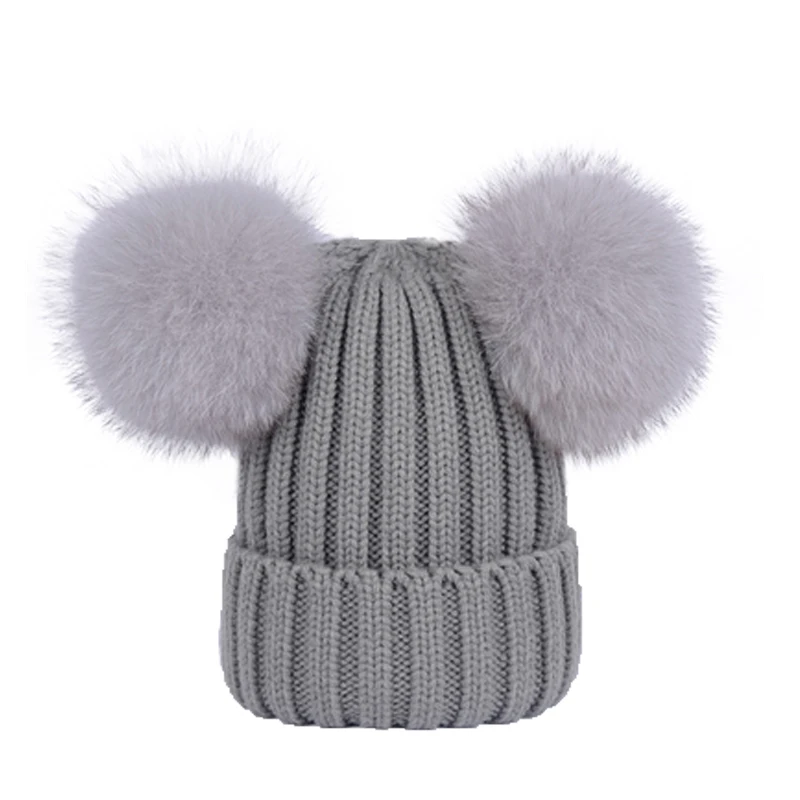 Popular High Quality Fur Pom Pom Hats 