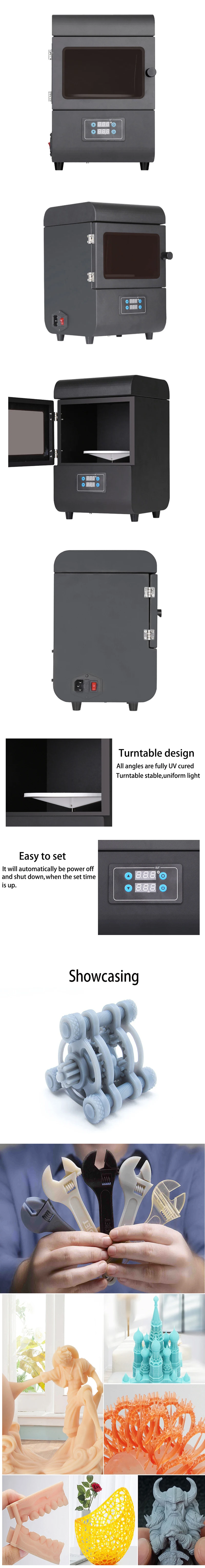 Wholesale LCD 3D Printing Resin UV Curing Machine Desktop 405nm Resin Print Curing Box