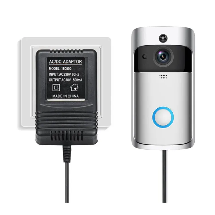 Factory Wifi Wireless Doorbell Camera 18v Ac/dc Eu Plug Power Adapter