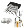 Wholesale 21Pcs Training Tools Double-Sided Car Scissors Deft Combination Lock Keys 12 Pcs Single Hook Pick Set Door Opener Tool