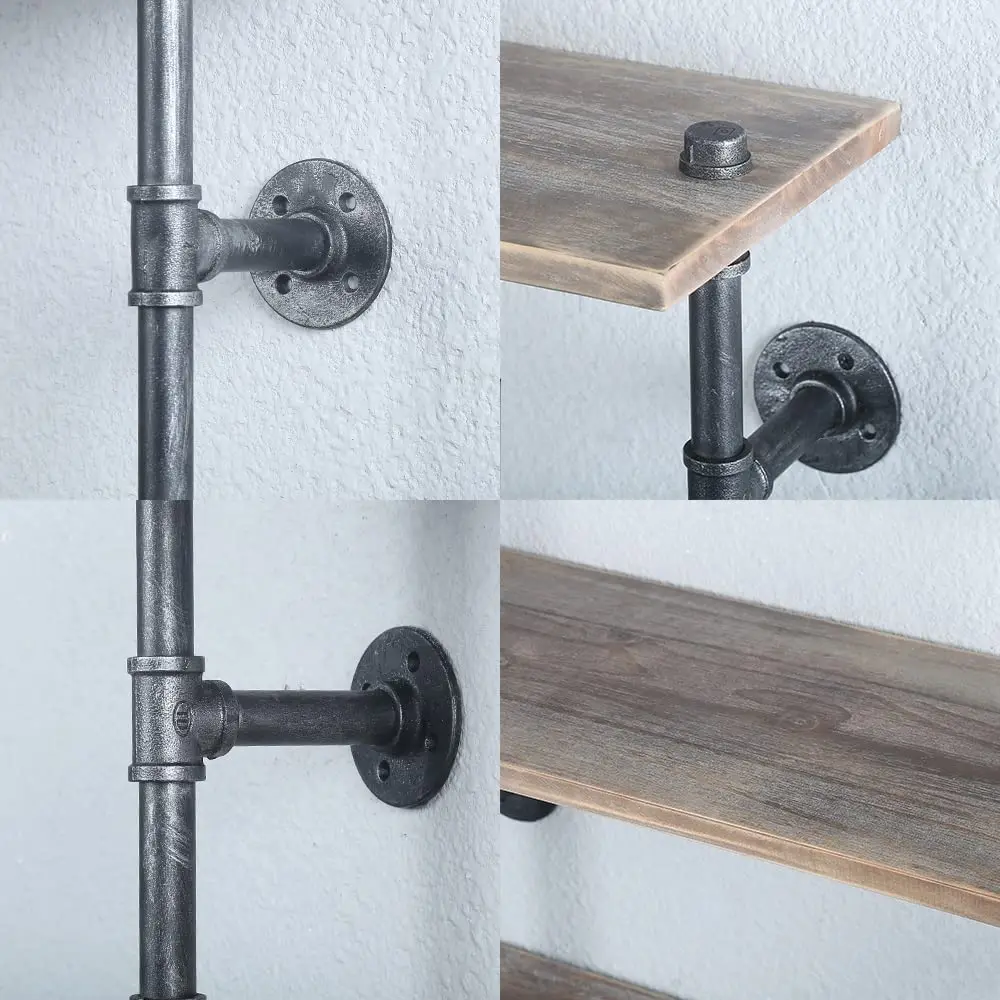 Industrial Pipe Frame Solid Wood Floating Frame,Rural Wall Frame Bar ...