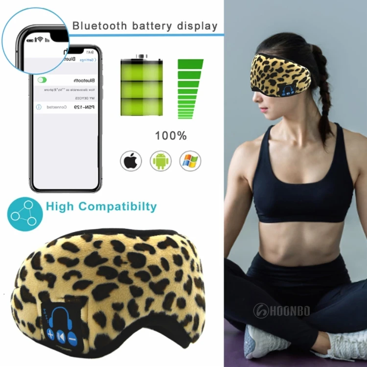 2019 Newest Wireless Smart Music Phone Breathable Custom Bluetooth Cotton 3D Sleeping Eye Mask Headphone