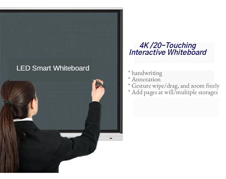 LCD All in One Digital Interactive Tv Android Smart Board TV UHD Screen Panel TFT Free Spare Parts Price 86 Inch 4K Display