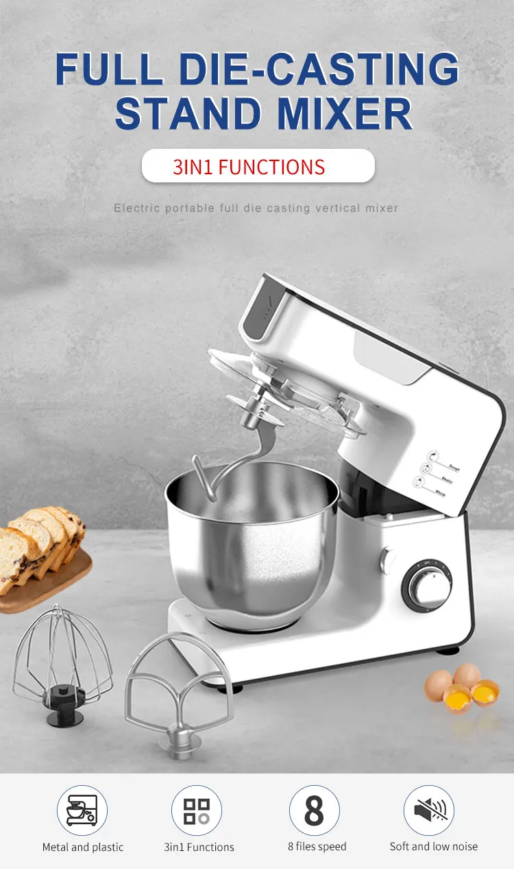 1200w Classic Design 3 In 1 Multi Mixer Multifunctional Metal And