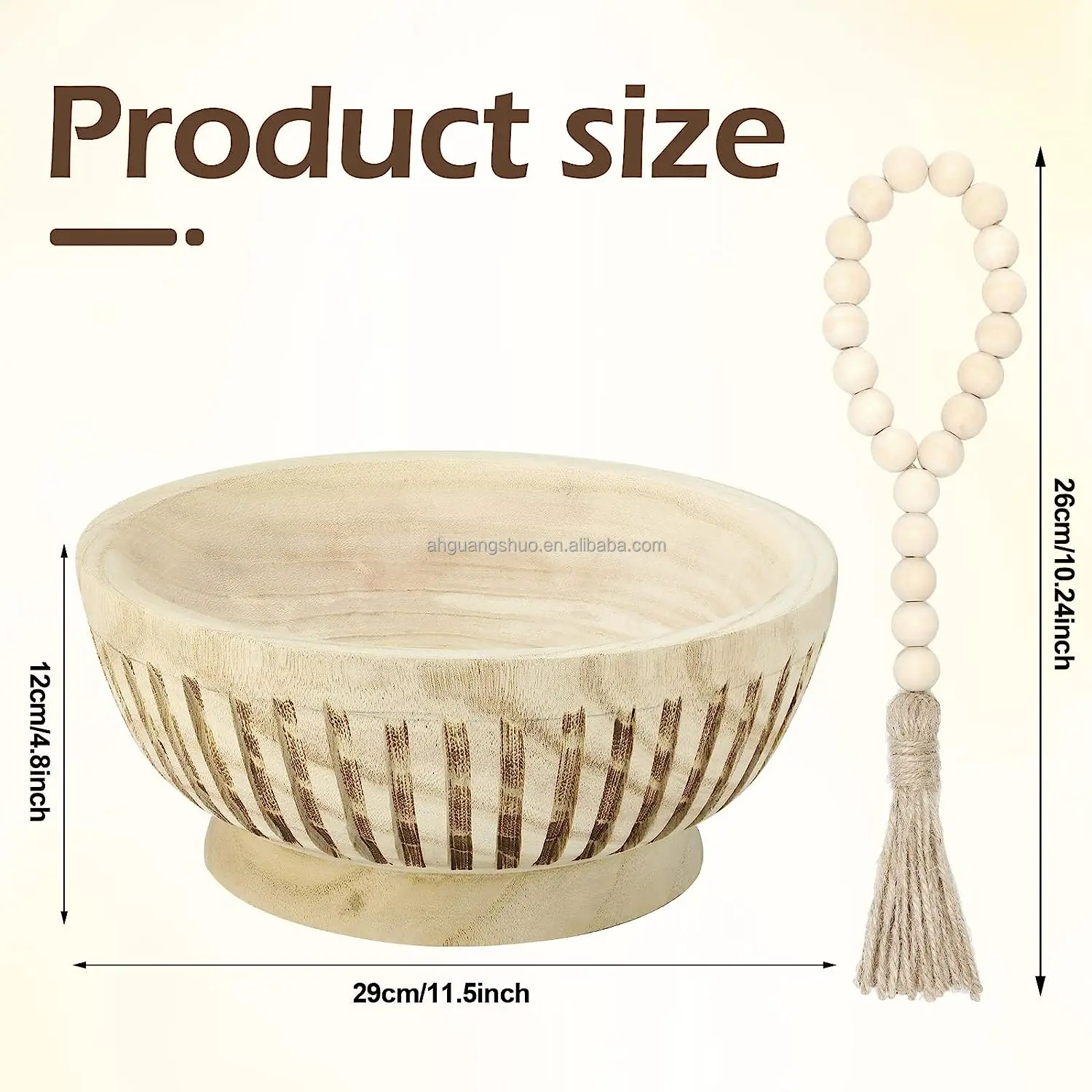 Wooden Dough Bowls Wholesale Home Decor/wooden Rustic Fruit Bowl Wood