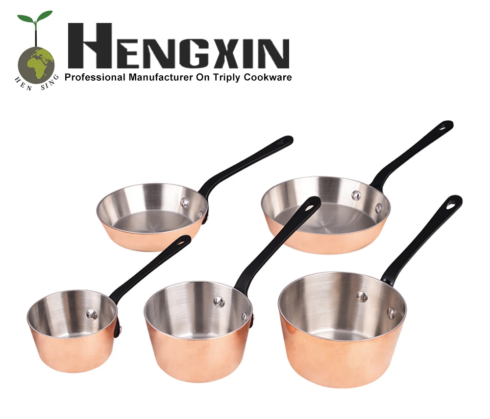 Household Mini T-Shape Copper Saucepan And Fry Pan Cookware Sets 