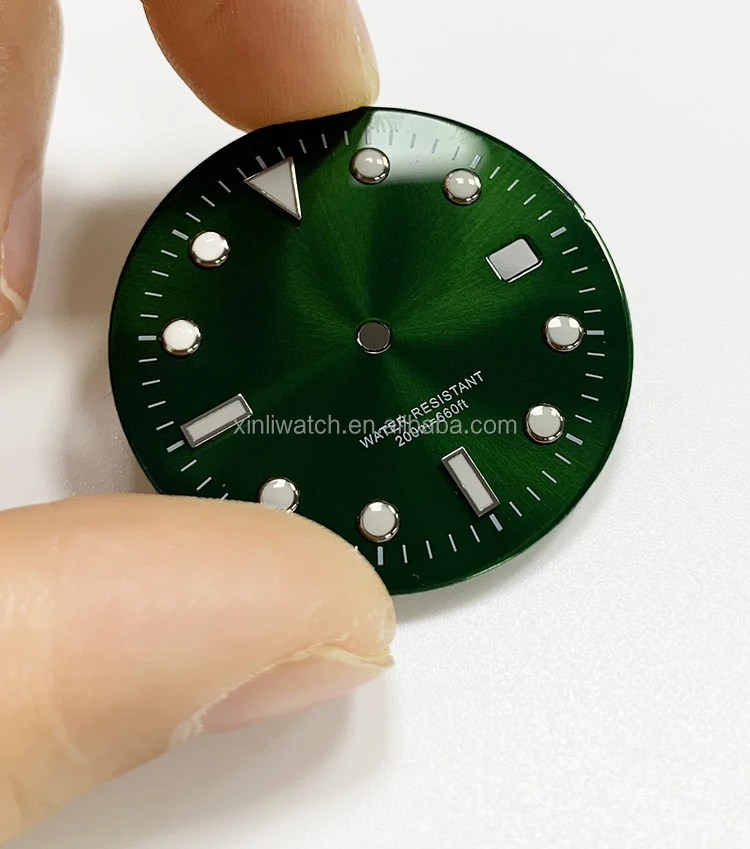 Wholesale Watch Dials Fit 7s26 Movements Classic Black And Dark Green