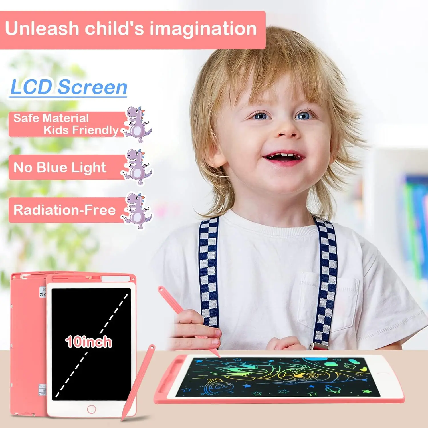 10inch Drawing Tablet Kids Tablets Doodle Board,Colorful Drawing Board