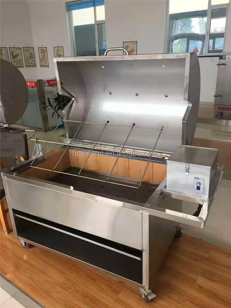 Gas Charcoal Pig Meat Roasting Machine/ Rotary Sucking Lamb Roaster Machine / Rotary Charcoal