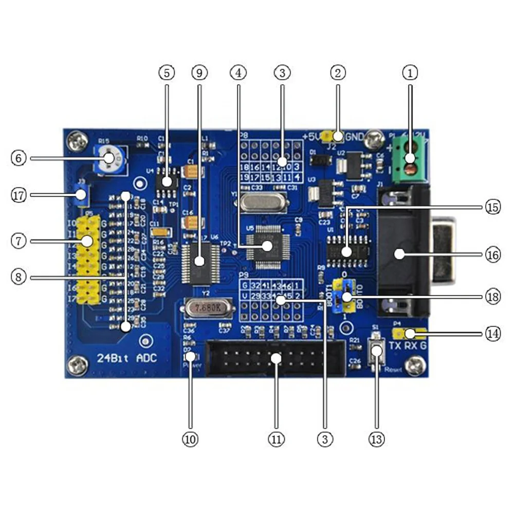 ads1256 24 位 ad 高精度採集模塊 24 位 adc stm32 stm32f103c8t6