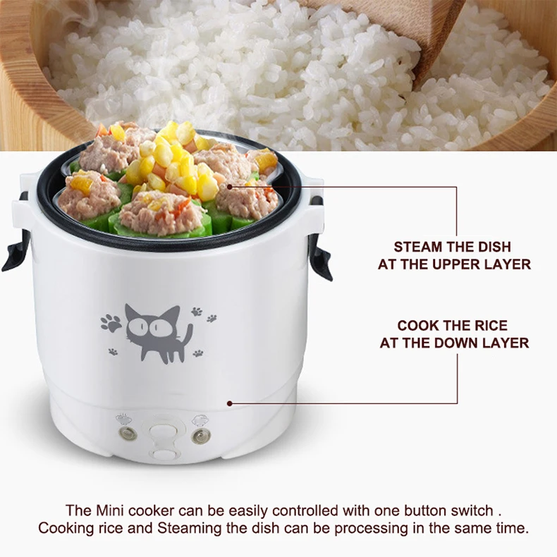 1l Electric Mini Rice Cooker Multifunctional Portable Cookers Used In