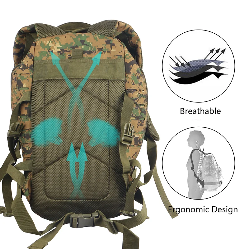 Backpack Tactical 25l/50l Tactical Camouflage Shoulder Backpack 3p ...