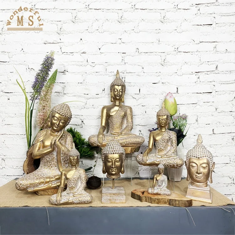 Indoor or Outdoor space with the resin Buddha Statue,Good size and quality Stunning and serene Buddha statue for Home and Garden