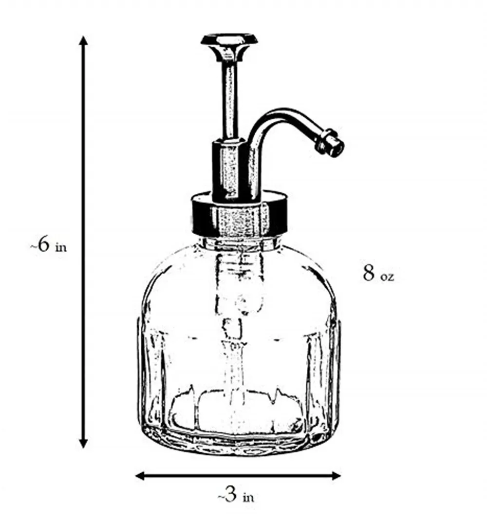 Lotion Dispenser (brushed Nickel) 8 Oz Clear Glass Jar Buy Lotion