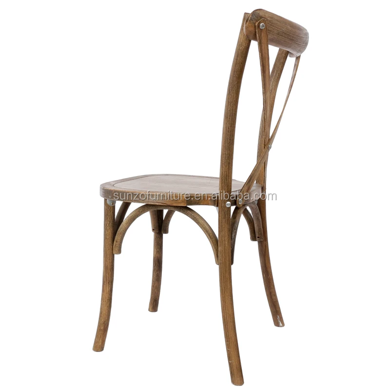 wood cross back chair