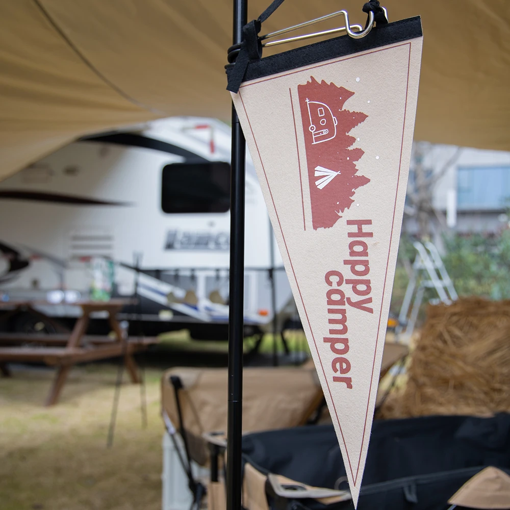 44*22cm Camping Pennant Felt Pennant Custom Oem Logo Felt Flag Rv