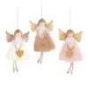 2019 Amazon hot new Christmas decorations pendants Christmas cute Love plush feather angel creative hanging