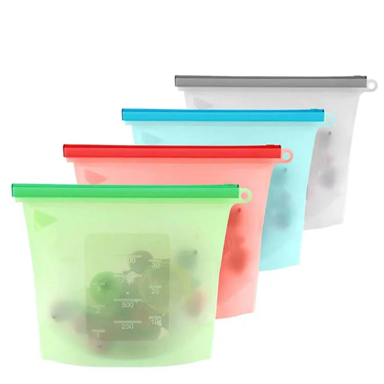 Silica Zipper Ziplock Storage Liquid Reusable Fresh Preservation