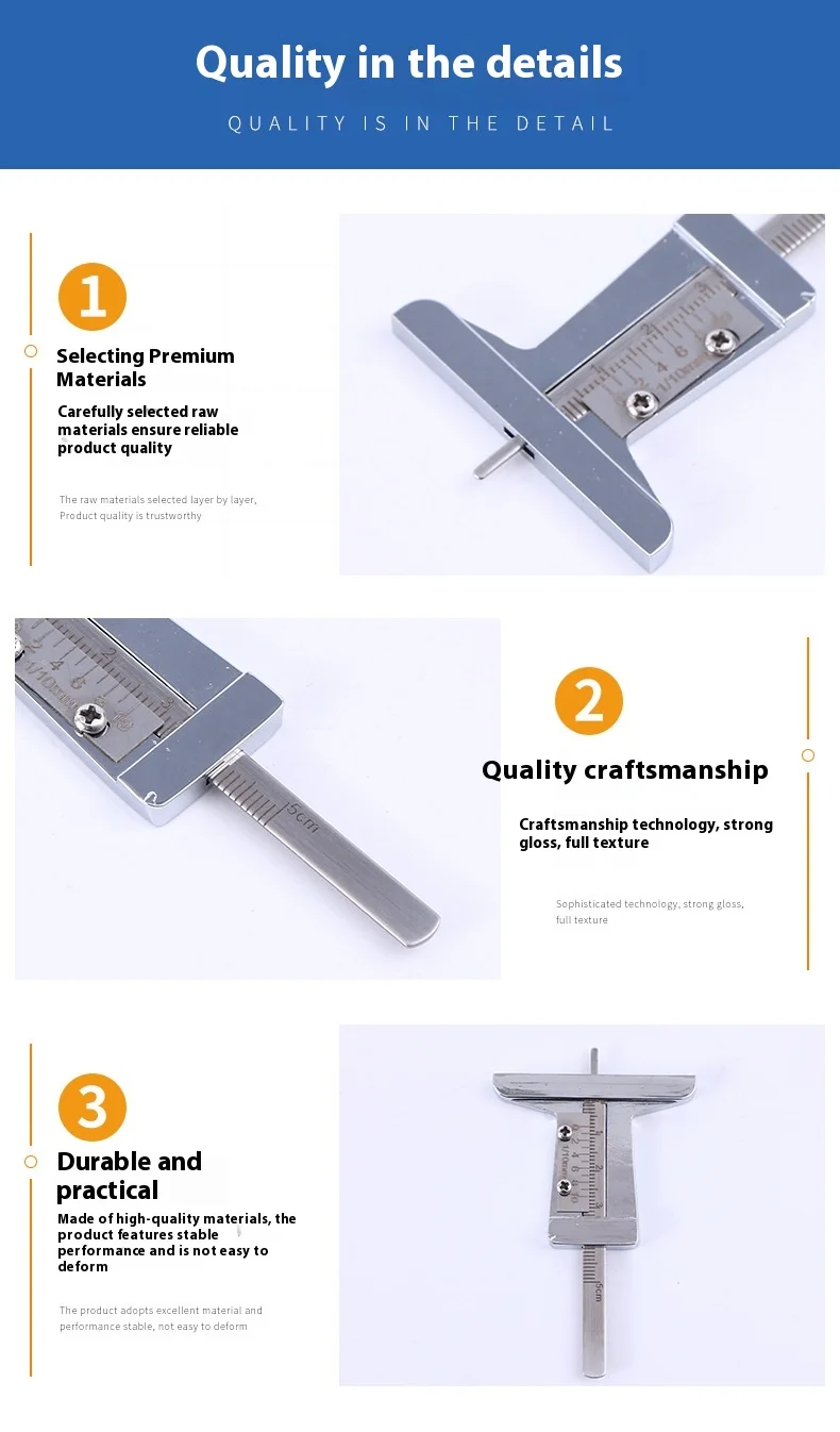 Everwinner RT-013A Stainless Steel Tire Tread Depth Gauge 30x10x10 Universal Fit Factory Price Repair Tool 1 Year Warranty Tire manufacture