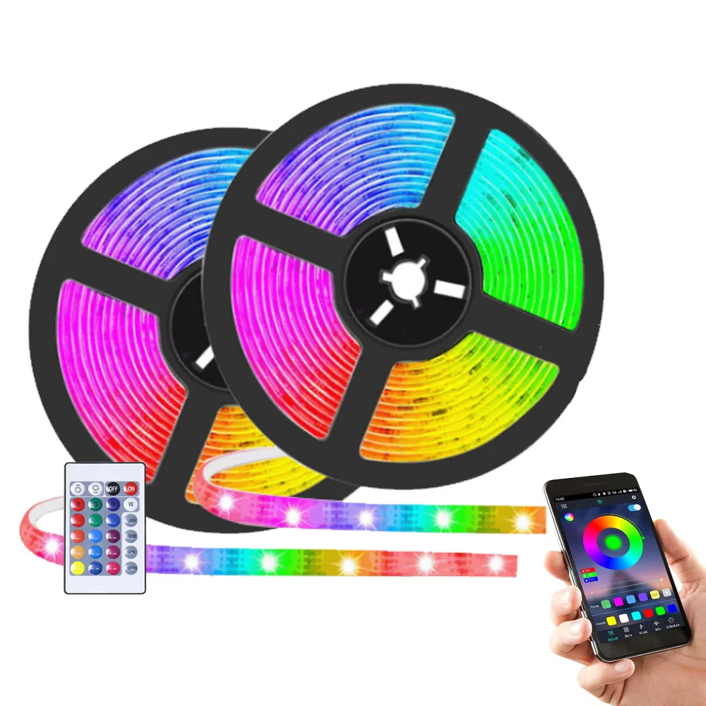 Amazon Hot Sale Waterpoof 24Keys 12V Rgb Smd 5050 App Control Smart Bluetooth Led Strip Light