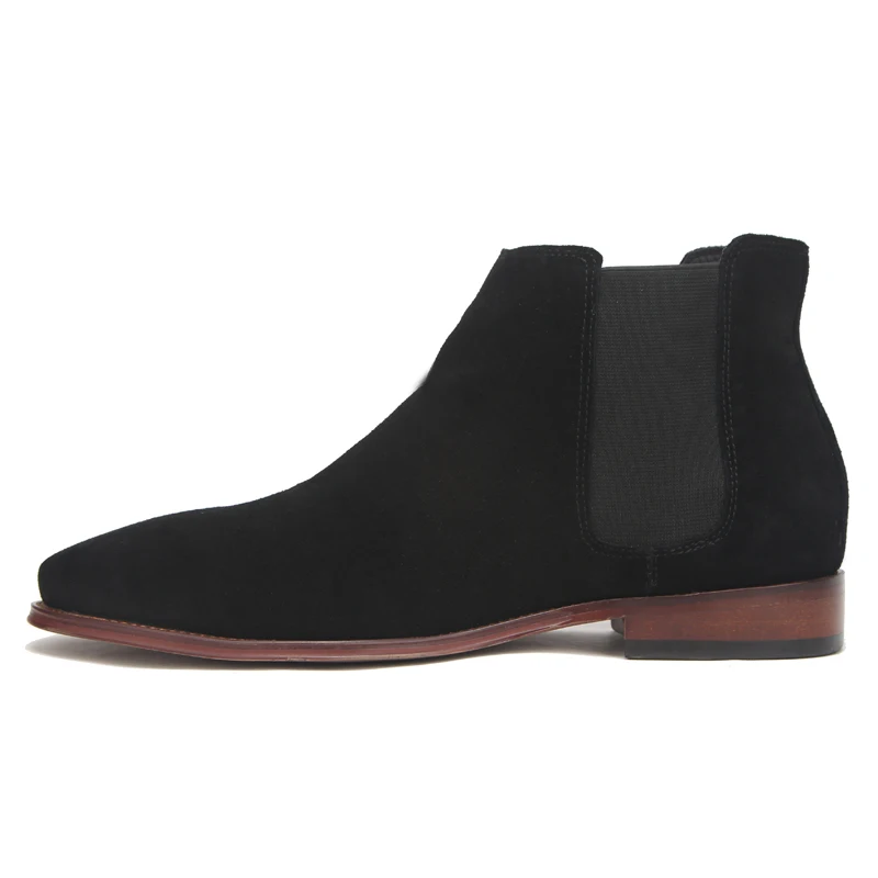 Italian Stylish Men Boots Ankle Boots Premium Suede Leather Elevator