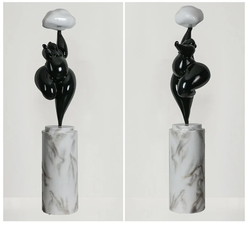 Abstract Art Living Room Floor Lamp Creative Home Entrance Hotel Sales Department Decorative Ornaments Resin Body Sculpture