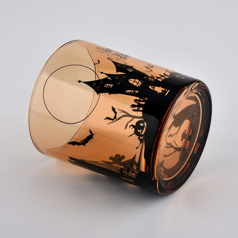 8oz Amber Glass Candle Holder