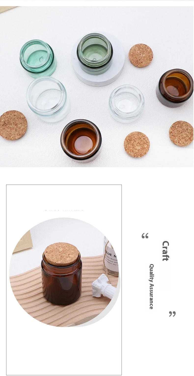 product luxury 100ml 200ml amber glass candle jar with lid empty luxury glass candle holders lanterns  jars-2