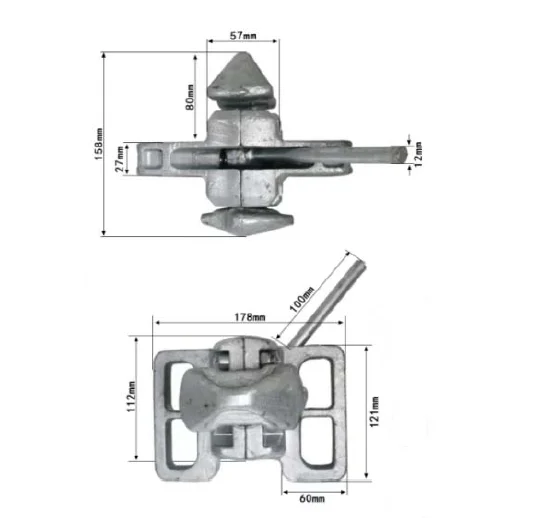 Ship Container Stacking Lock ISO Manual Stacking Shipping Container Twist Lock for Cargo Container ...