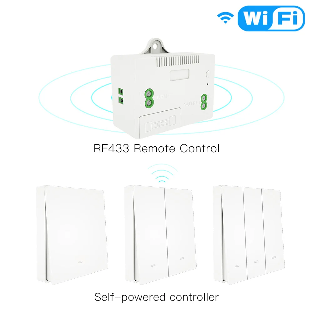 Wireless Switch Kinetic Self-Powered Wall Switch No Battery Needed Lighting 