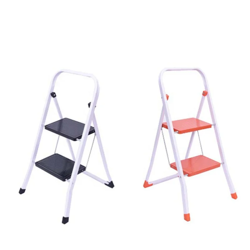 Foldable Easy Step Ladder Square Tube Iron Multilevel Ladder Handrail