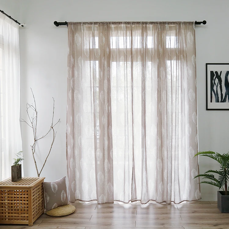 Cheap Polyester European Style Sheer Tulle Fabric Curtains