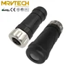 IP67 waterproof M12 A code 4 pin female mountable wireless cable assembly plastic plug Connector